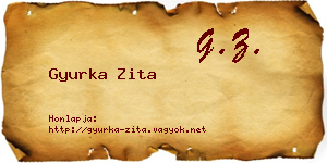 Gyurka Zita névjegykártya