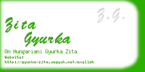 zita gyurka business card